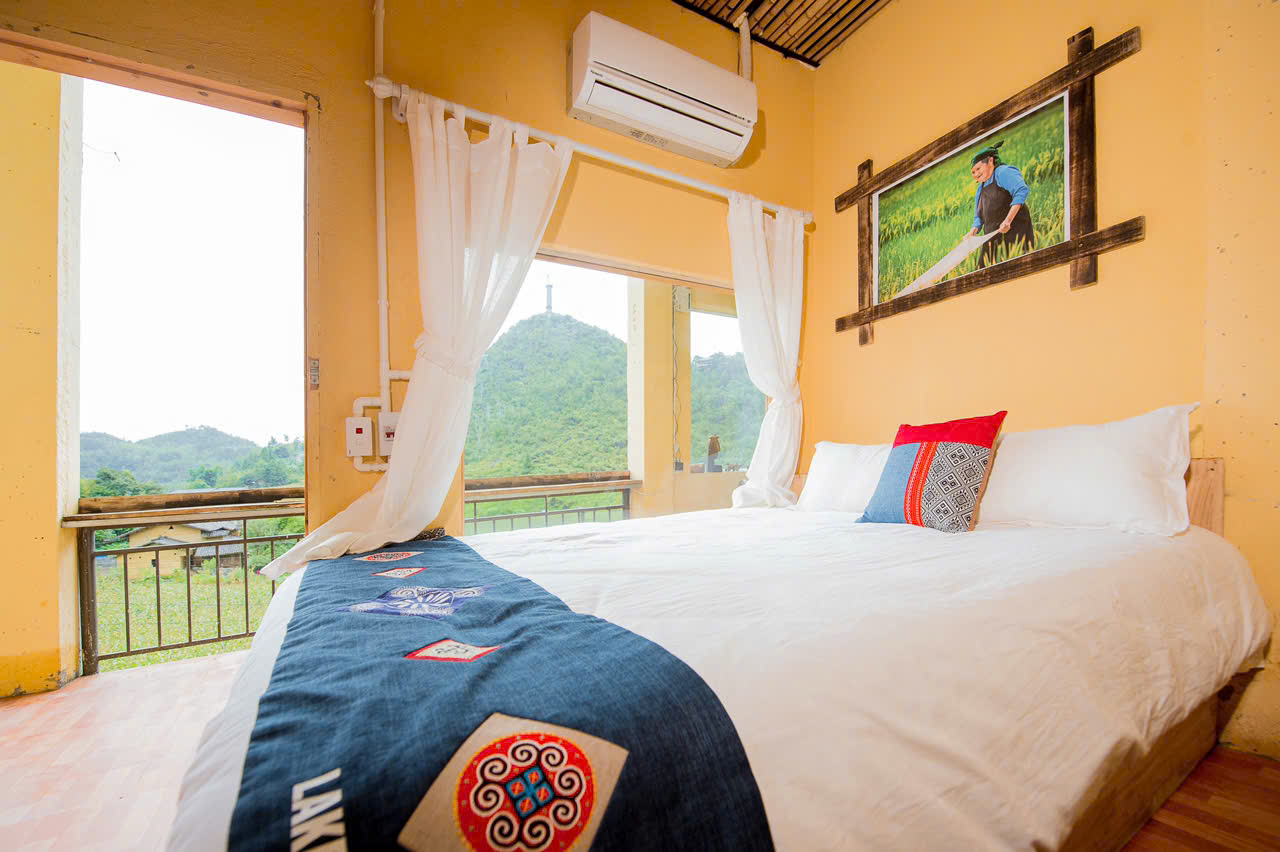 phòng nghỉ homestay hà giang view núi đẹp -HT TRAVEL